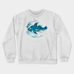 Turquoise Shark Tattoo Crewneck Sweatshirt